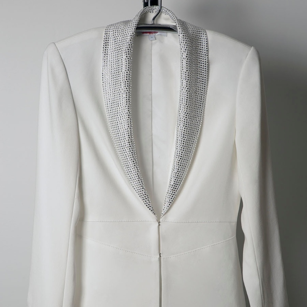 Derek Lam Crystal Collar Blazer